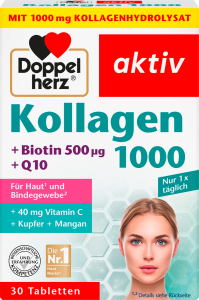 Doppelherz Kollagen 1000 mit Biotin 500µg und Q10 30Tabletten 40,8g