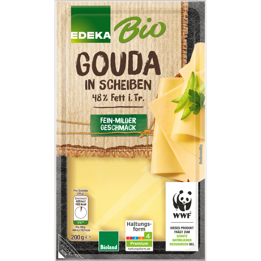 Bio EDEKA Gouda 48% in Scheiben 200g