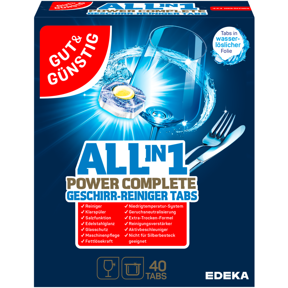 GUT&GÜNSTIG All-in-One Geschirrreiniger Tabs 40WL 840g