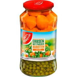 GUT&GÜNSTIG Erbsen mit Pariser Karotten sehr fein 660g