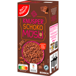 GUT&GÜNSTIG Шоколад хрустящий мюсли 600g