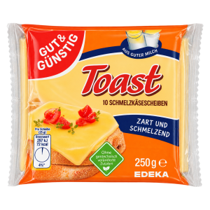 GUT&GÜNSTIG Schmelzkäse-Scheiben Toast 250g VLOG