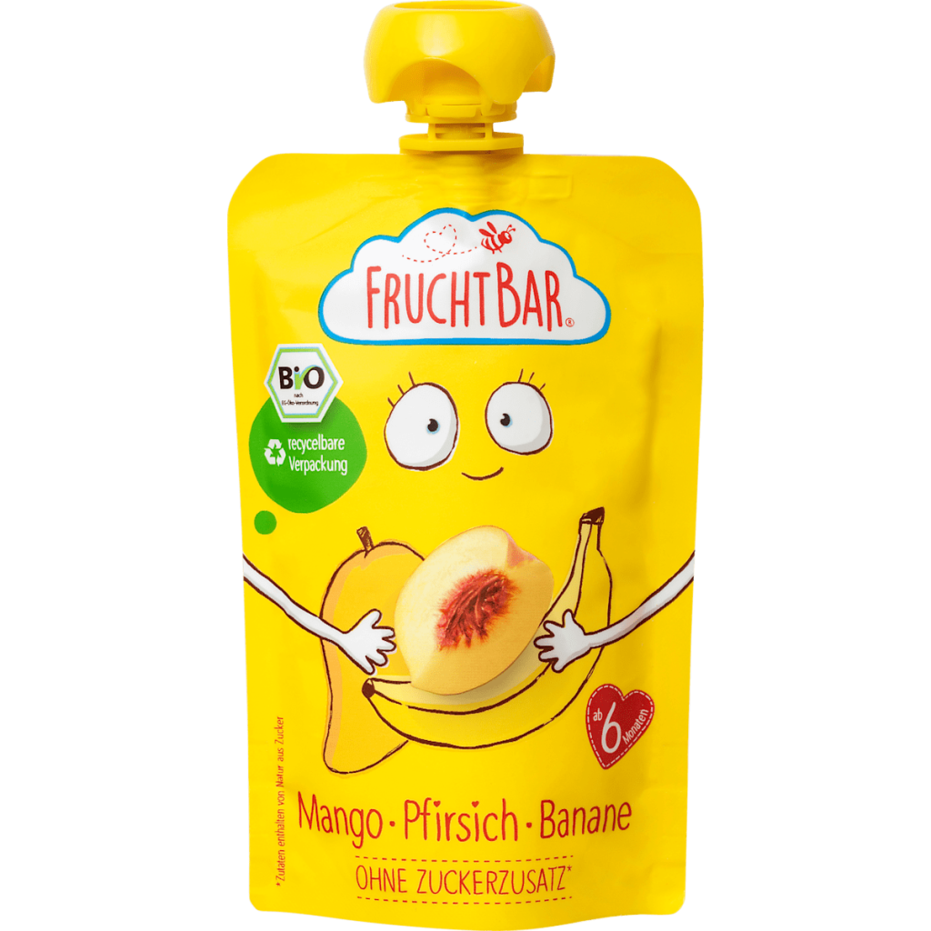 Bio Fruchtbar Mango Pfirsich Banane 100g