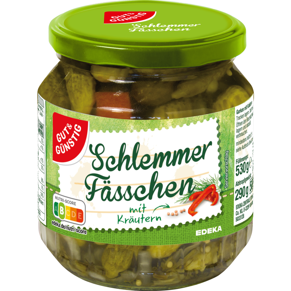 GUT&GÜNSTIG Schlemmerfässchen mit Kräuter 530g
