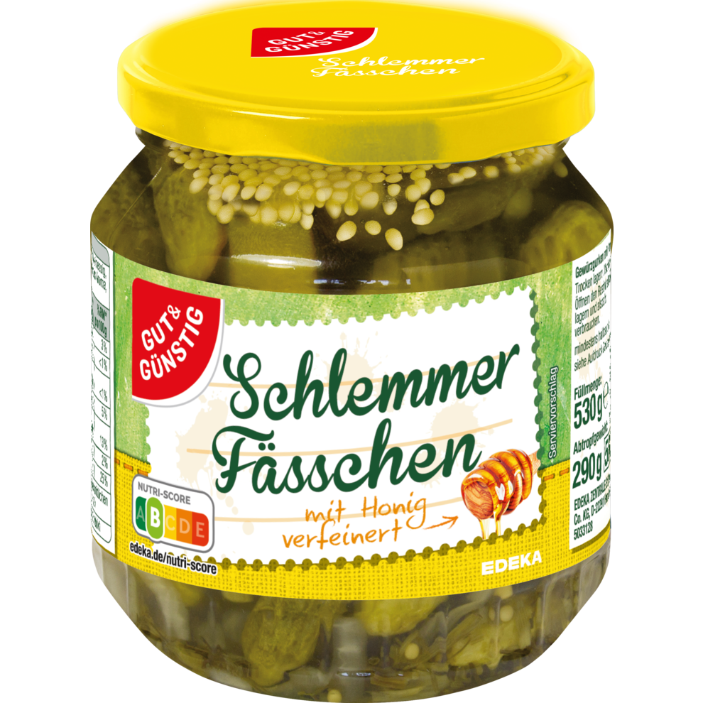 GUT&GÜNSTIG Schlemmerfässchen mit Honig 530g