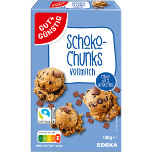 GUT&GÜNSTIG Schoko Chunks Vollmilch 100g
