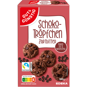 GUT&GÜNSTIG Schoko Tropfen Zartbitter 100g