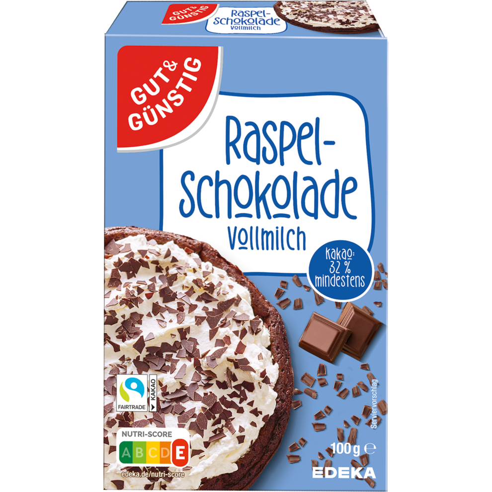 GUT&GÜNSTIG Raspelschokolade Vollmilch 100g