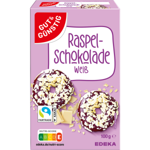 GUT&GÜNSTIG Raspelschokolade weiß 100g