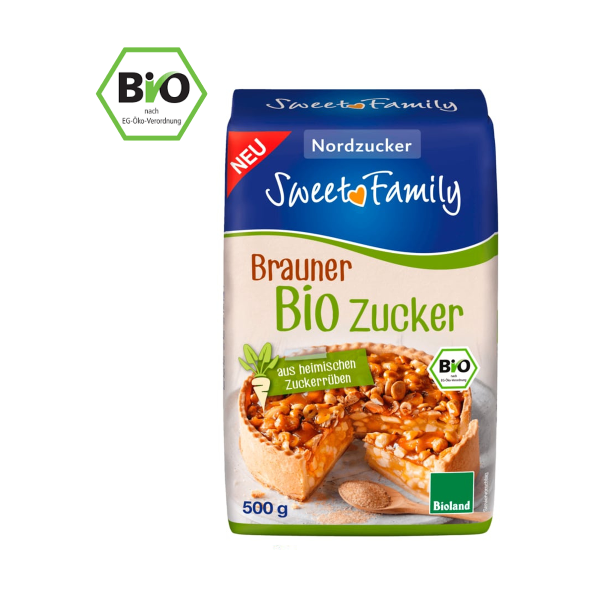Bio Sweet Family Nordzucker Brauner Zucker 500g