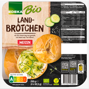 Bio EDEKA Landbrötchen Weizen 4ST 250g