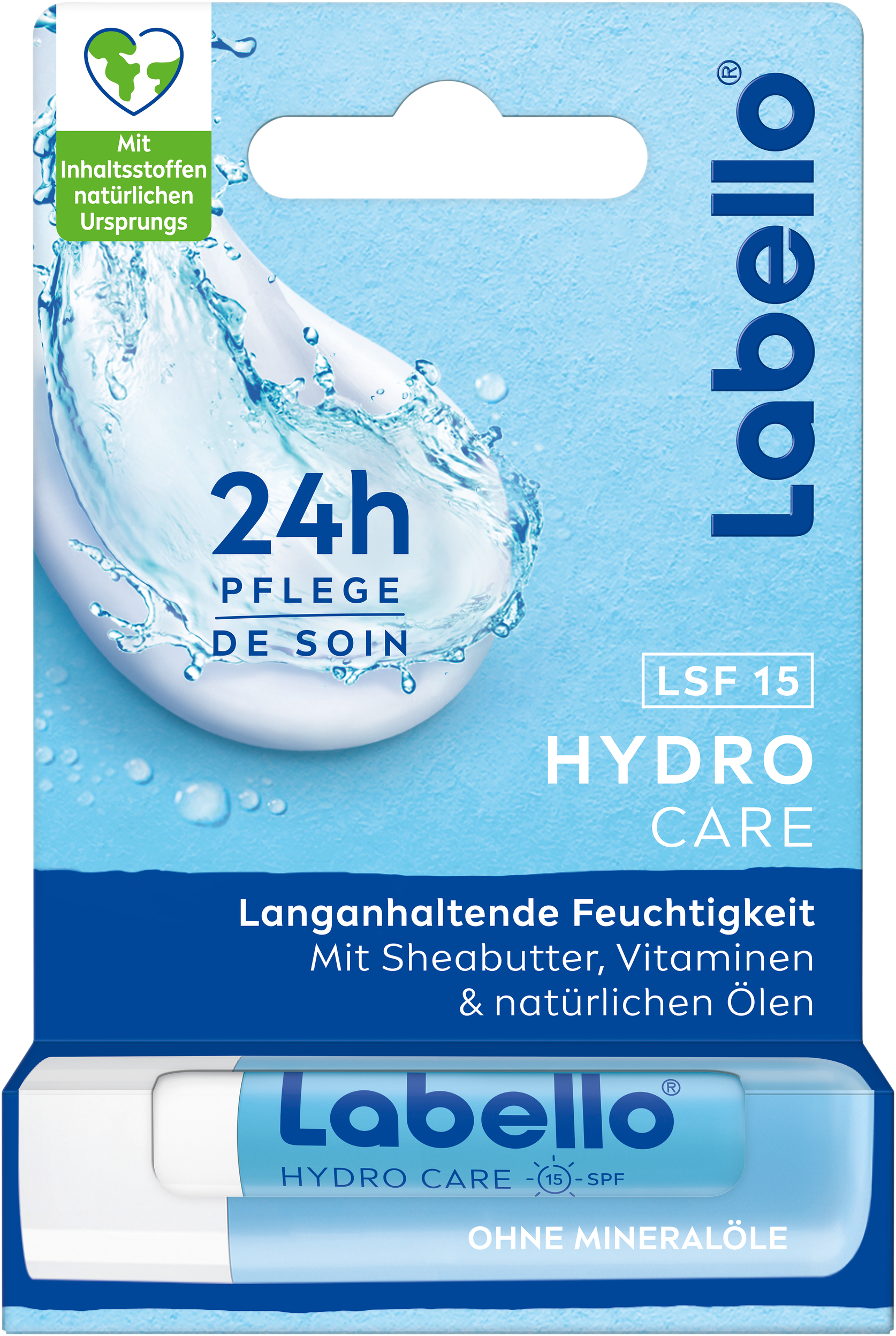 Labello Hydro Care 24h Pflege & anhaltende Feuchtigkeit LF15 4,8g