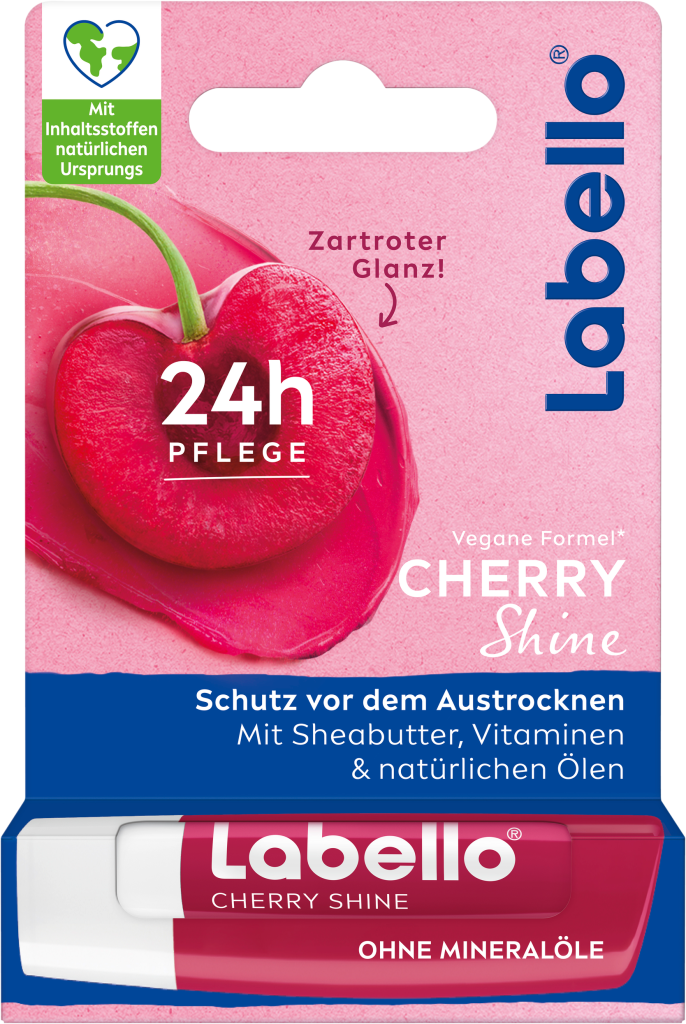 Labello Cherry Shine Pflege & zartroter Glanz 4,8g