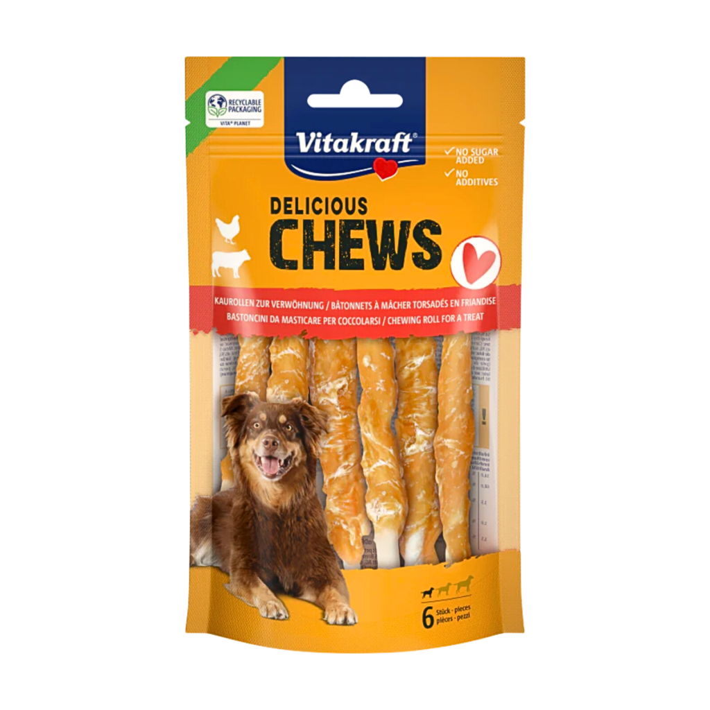 Vitakraft Chews deli Kaurollen Huhn S 25ST 300g