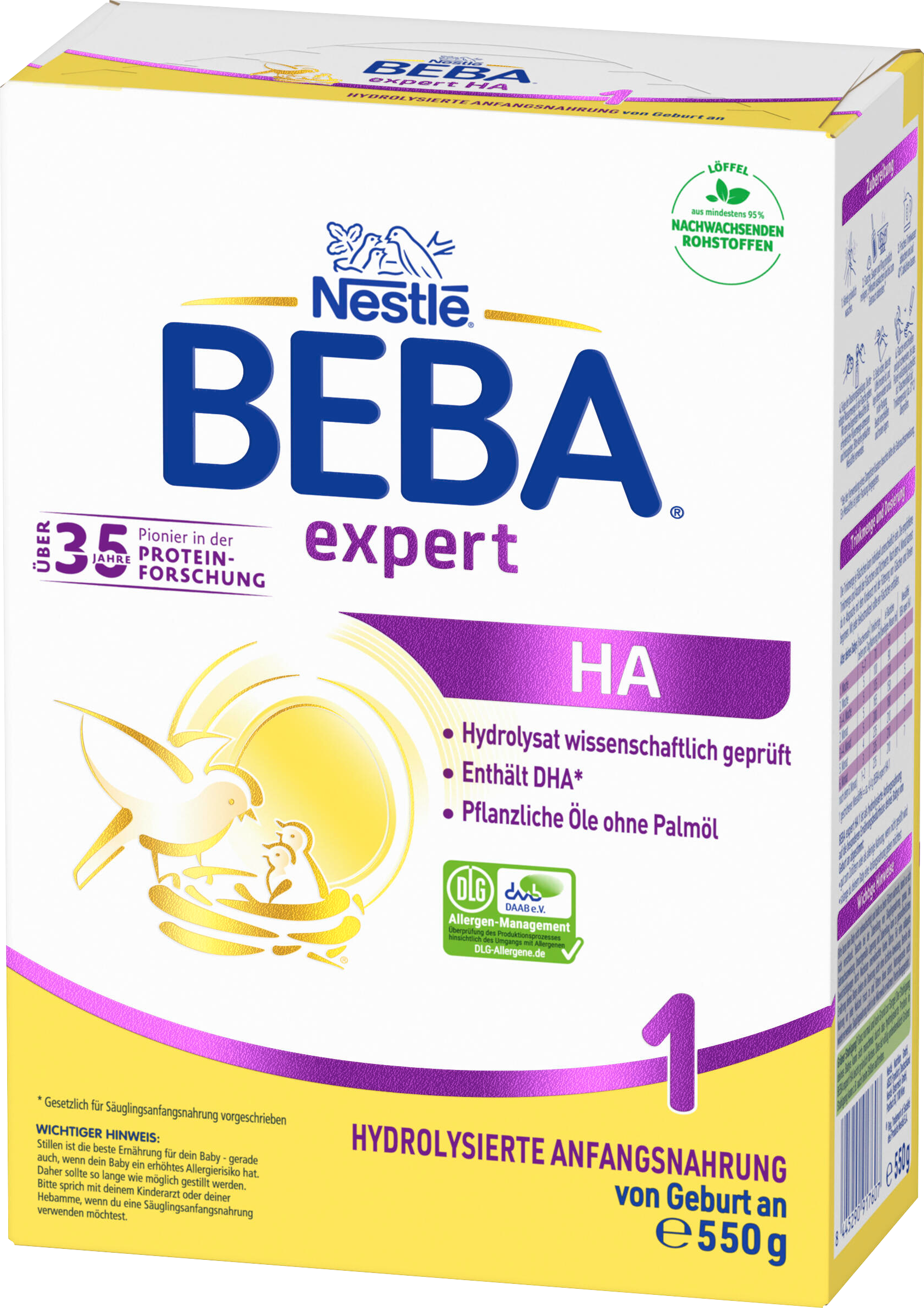 Beba Expert HA1 Säuglingsanfangsnahrung von Geburt an 550g