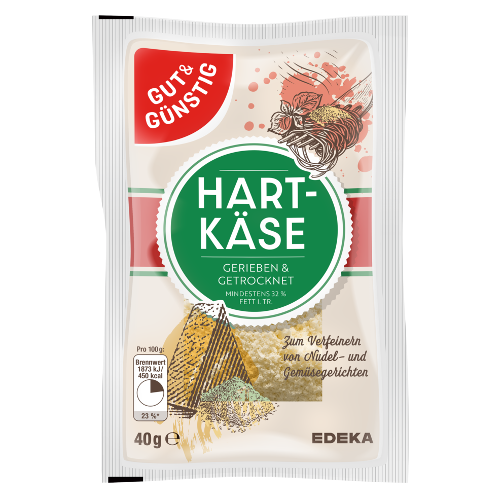 GUT&GÜNSTIG geriebener Hartkäse 32% 40g