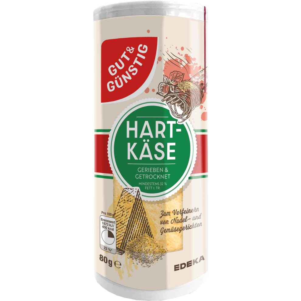 GUT&GÜNSTIG geriebener Hartkäse 32% 80g
