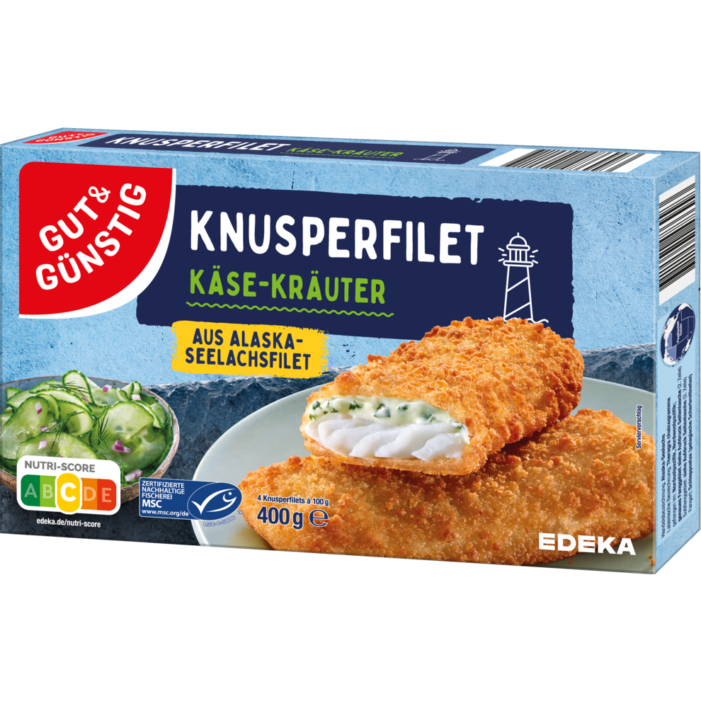 MSC GUT&GÜNSTIG Knusperfilet Käse-Kräuter 400g