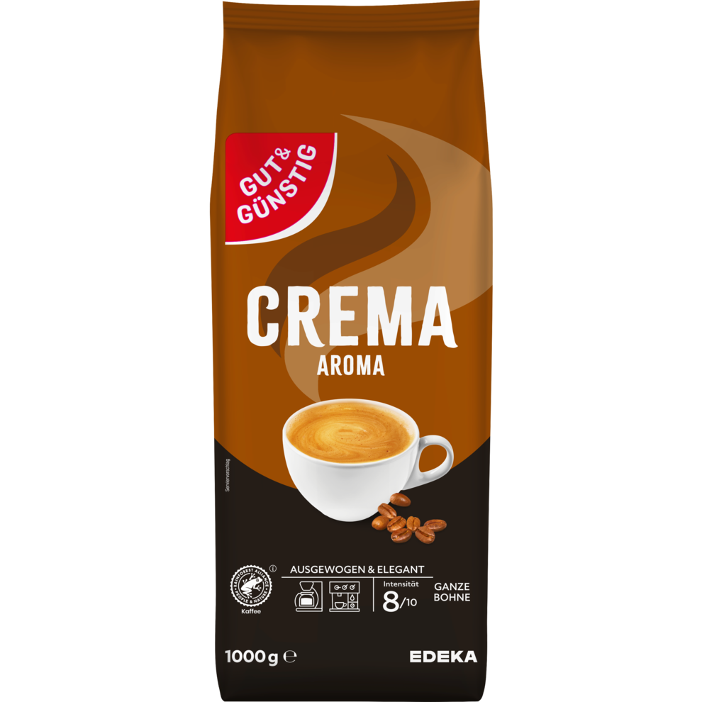 GUT&GÜNSTIG Кофе крема целые фасоль 1000g
