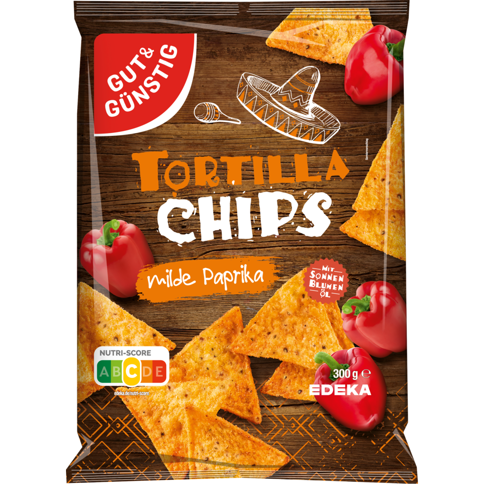 GUT&GÜNSTIG Tortillachips Paprika 300g