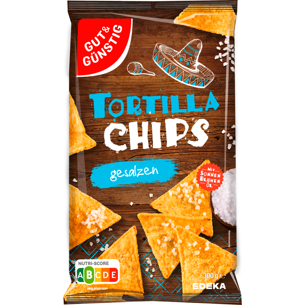 GUT&GÜNSTIG Tortillachips Salz 300g