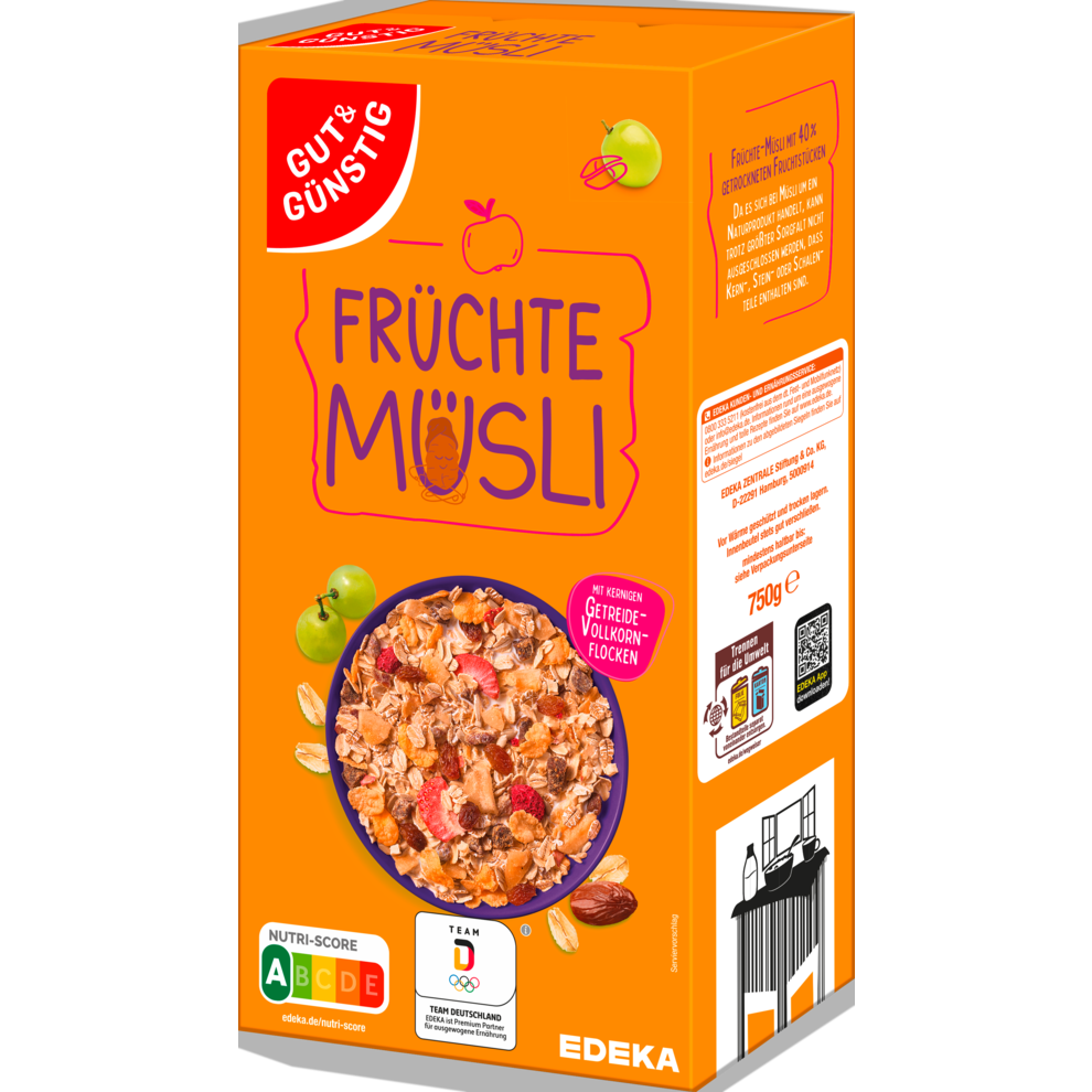 GUT&GÜNSTIG Фрукты мюсли 750g