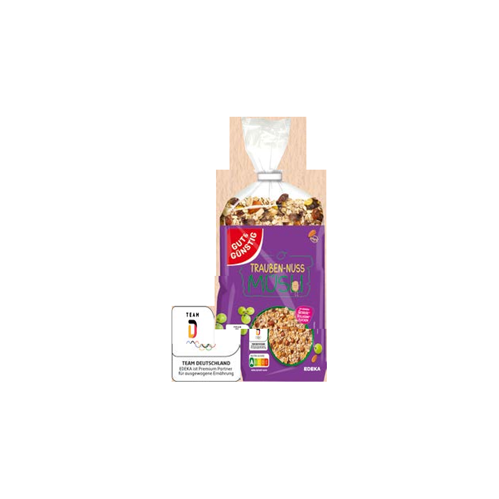 GUT&GÜNSTIG Traube-Nuss Müsli 1000g