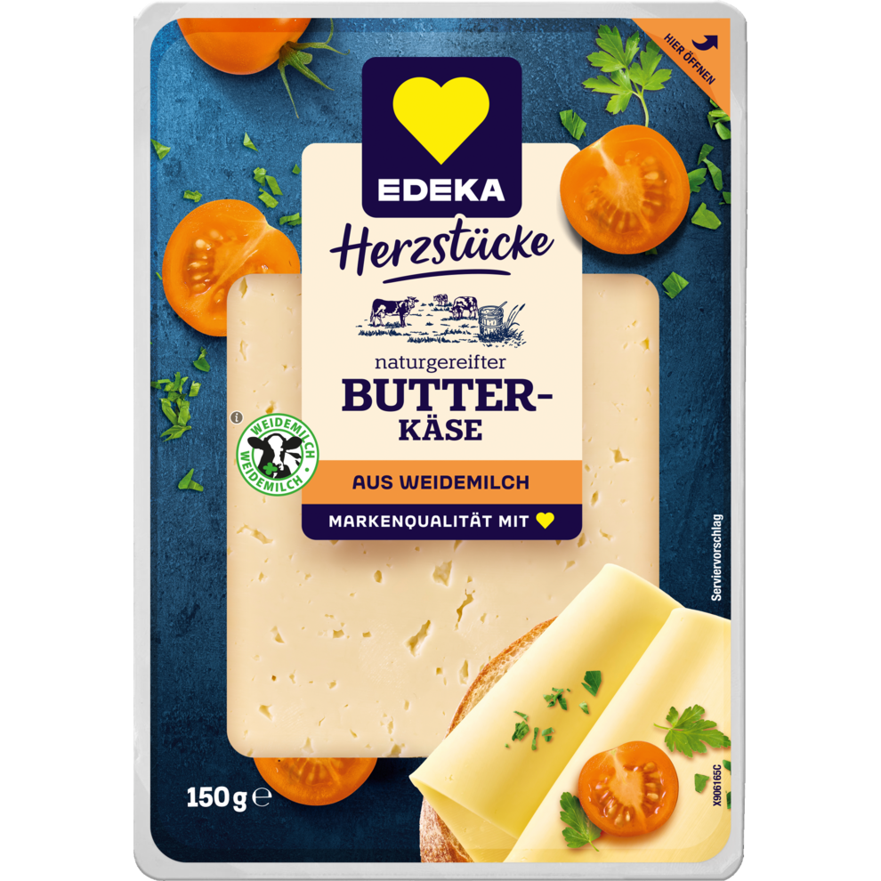 EDEKA Herzstücke Butterkäse Scheiben 45% 150g