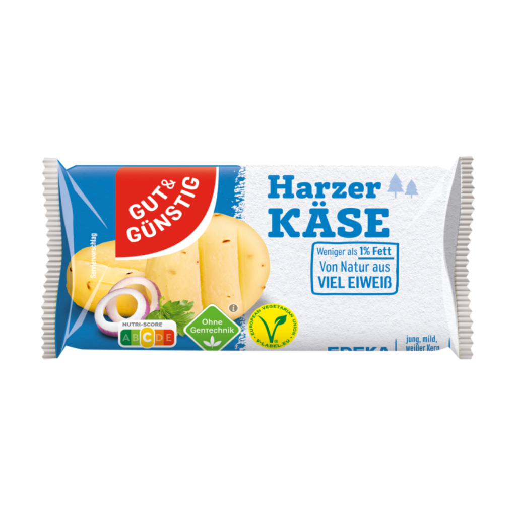 GUT&GÜNSTIG Harzer Roller Gelbkäse 200g VLOG
