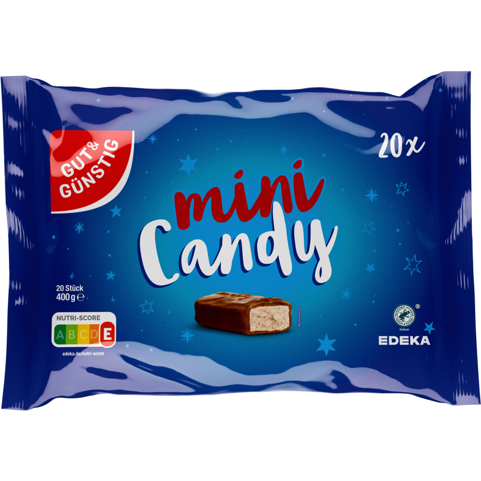 GUT&GÜNSTIG Mini-Schokoriegel Candy Cream 400g