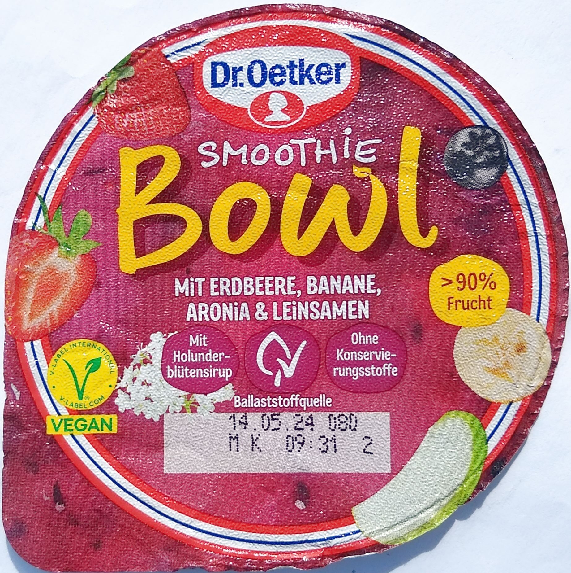 Dr.Oetker Smoothie Bowl Erdbeer-Banane-Aronia 200g