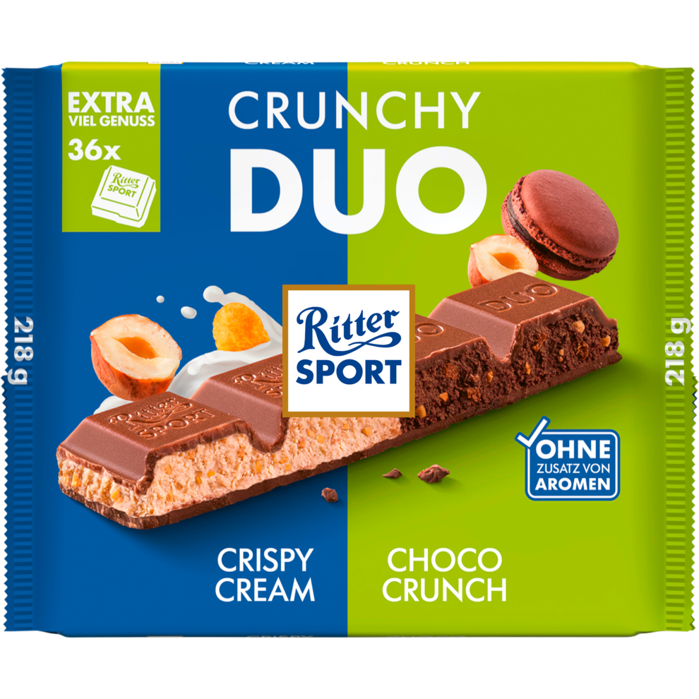 Ritter Sport Хрустящий дуо плитка 218g