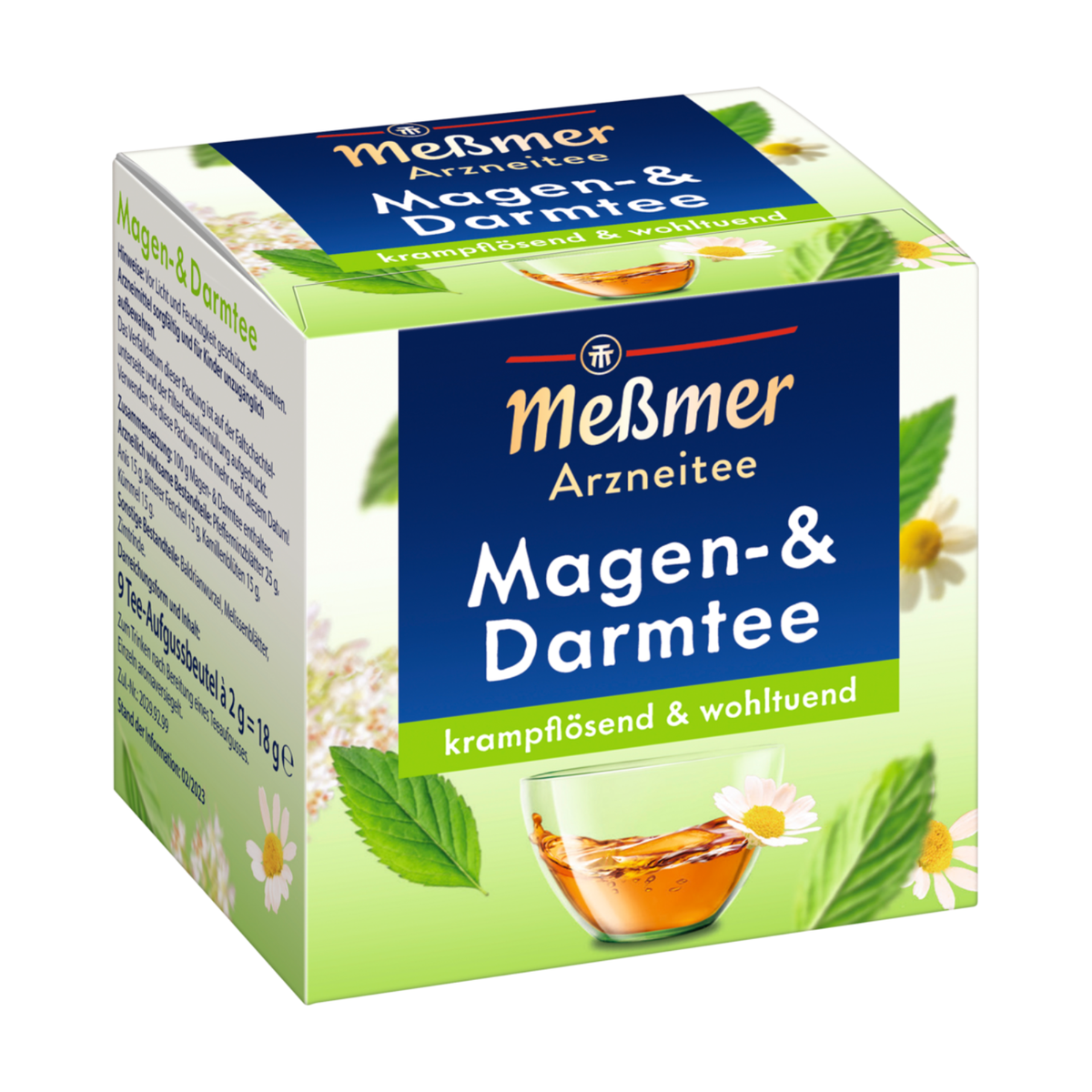 Meßmer Arzneitee Magen-& Darmtee krampflösend & wohltuend 9x2g