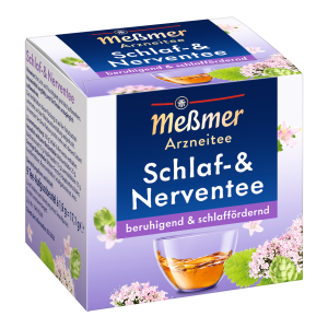 Meßmer Arzneitee Schlaf-& Nerventee beruhigend & schlaffördernd 9x1,9g