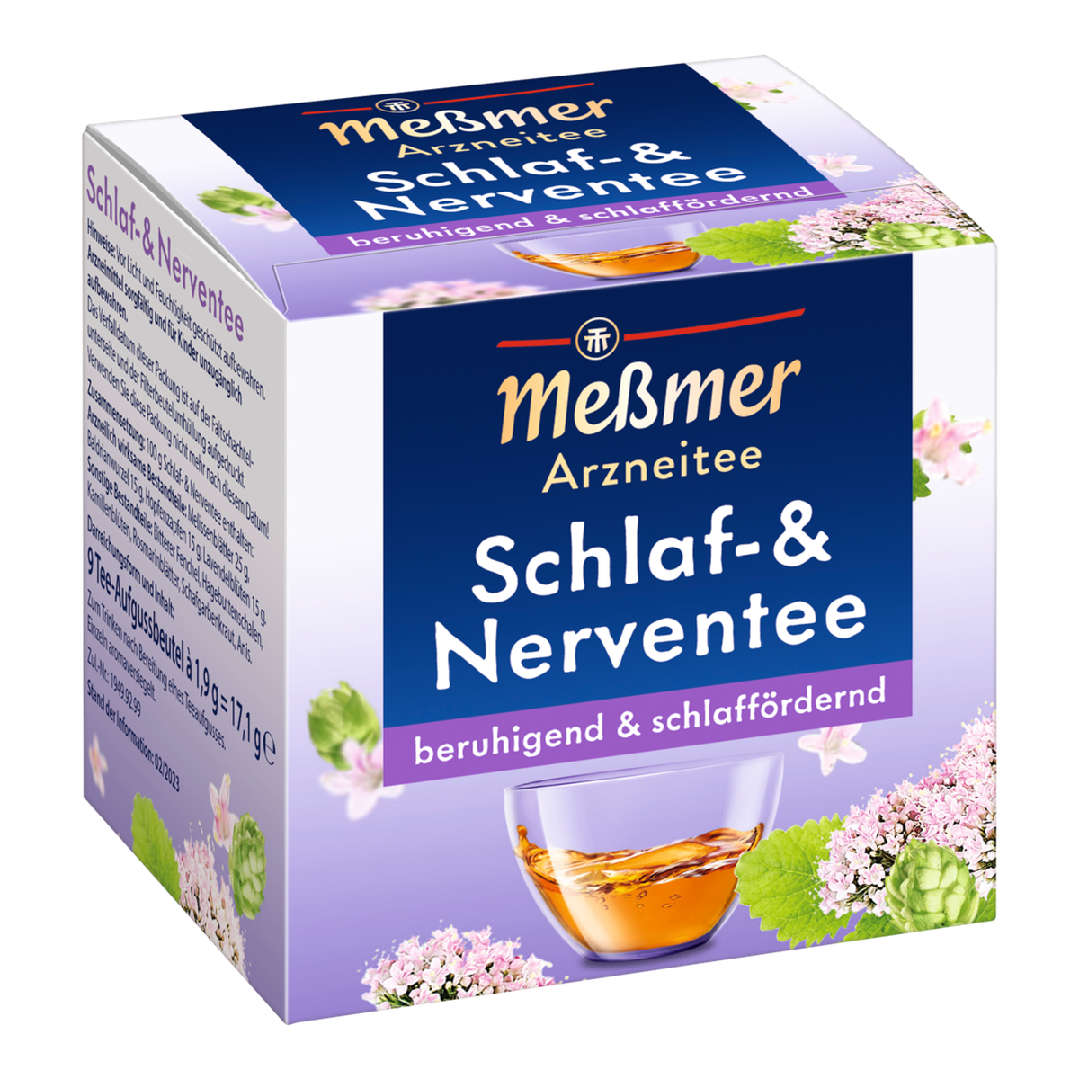 Meßmer Arzneitee Schlaf-& Nerventee beruhigend & schlaffördernd 9x1,9g