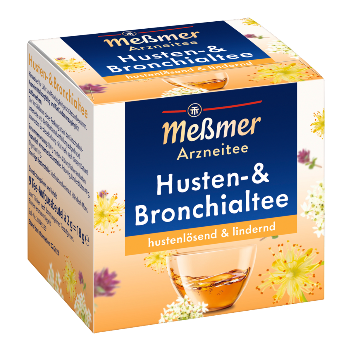 Meßmer Arzneitee Husten-& Bronchialtee hustenlösend & lindernd 9x2g