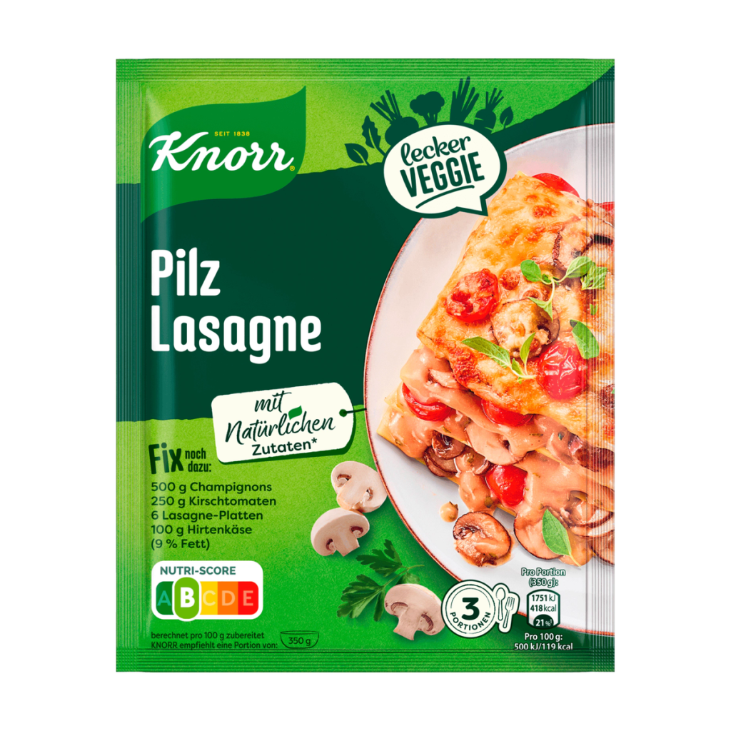 Knorr Fix Lecker Veggie Pilzlasagne 33g