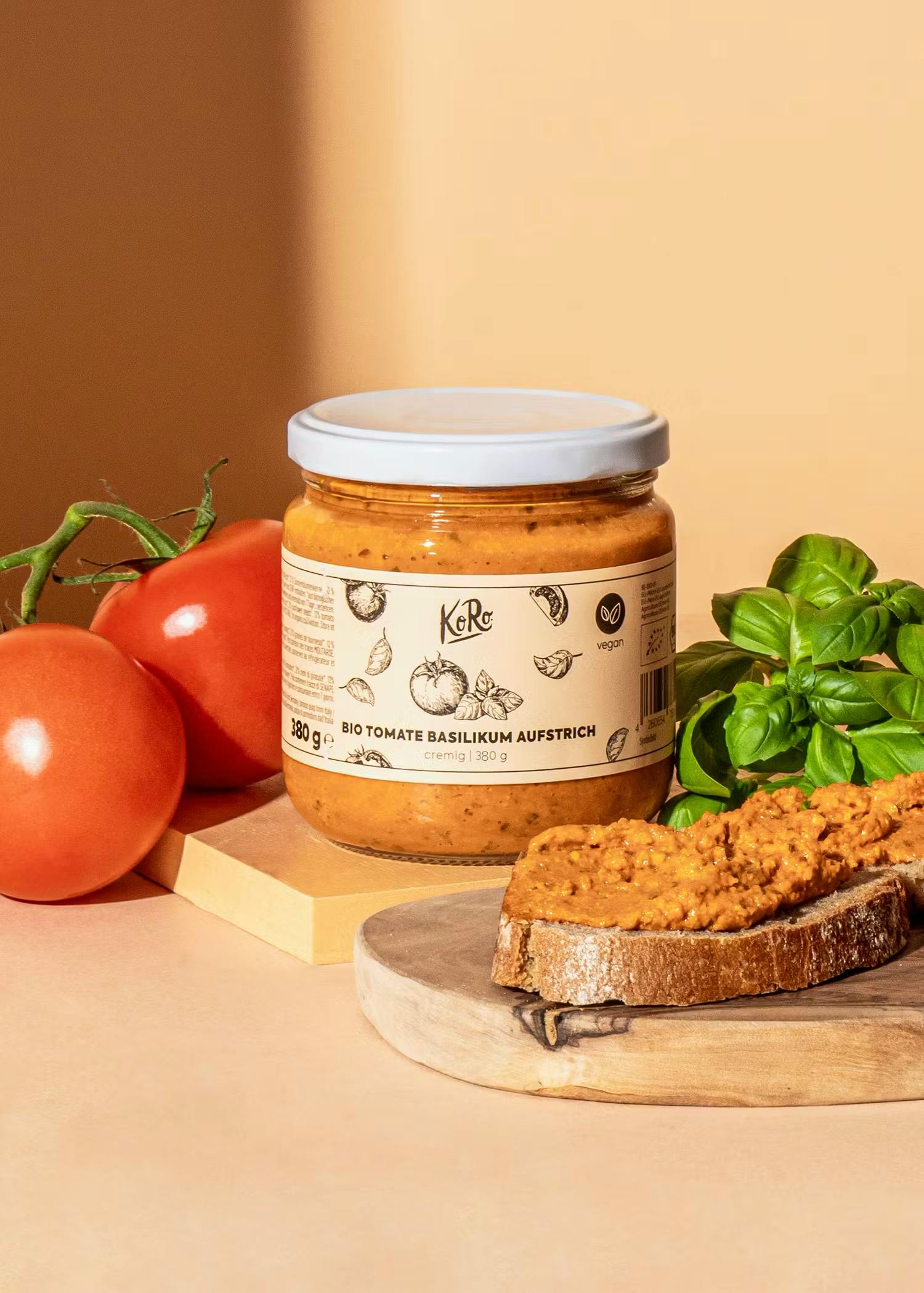 Bio Koro Tomate Basilikum Aufstrich 380g