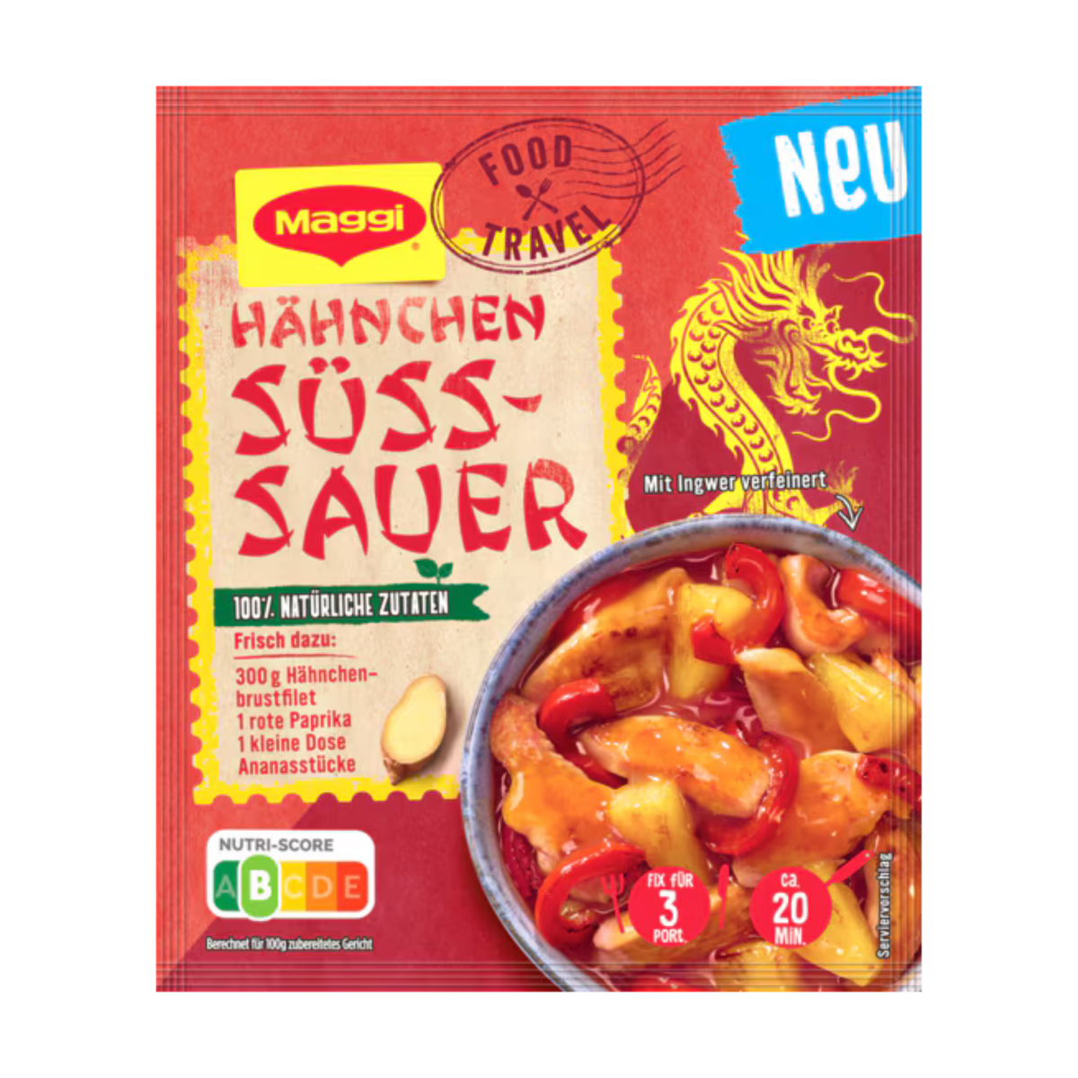 Maggi Food Travel Fix Hähnchen Süß Sauer 60g