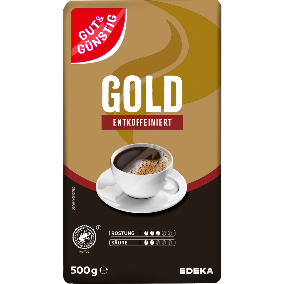 GUT&GÜNSTIG Röstkaffee Gold entkoffeiniert 500g