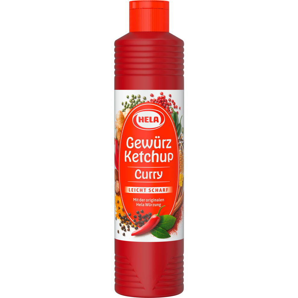 Hela Gewürz Ketchup Curry leicht scharf 800ml