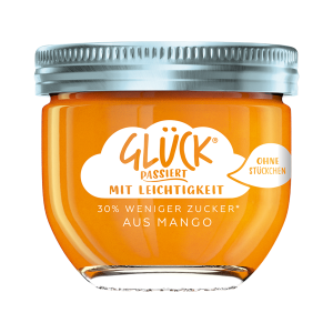 Glück Passiert Fruchtaufstrich Mango weniger Zucker 230g