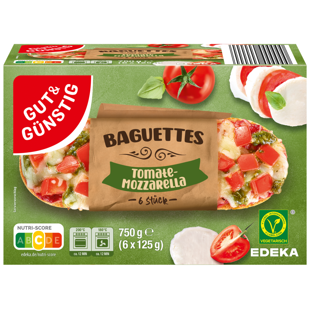 GUT&GÜNSTIG Baguette Tomate-Mozzarella 750g