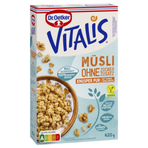 Dr.Oetker Vitalis без добавленного сахара хрустящий чистый 420g