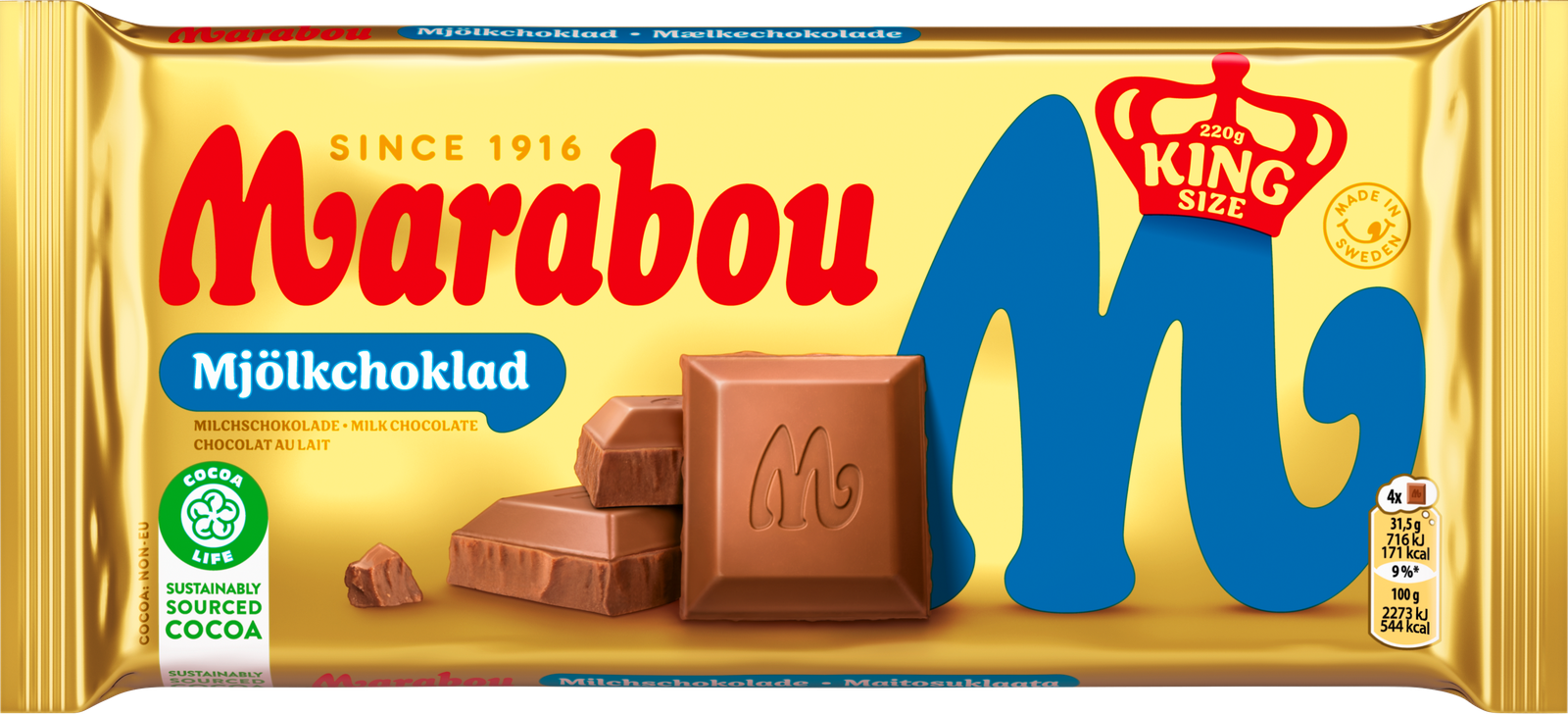 Marabou Tafel Milchschokolade 220g