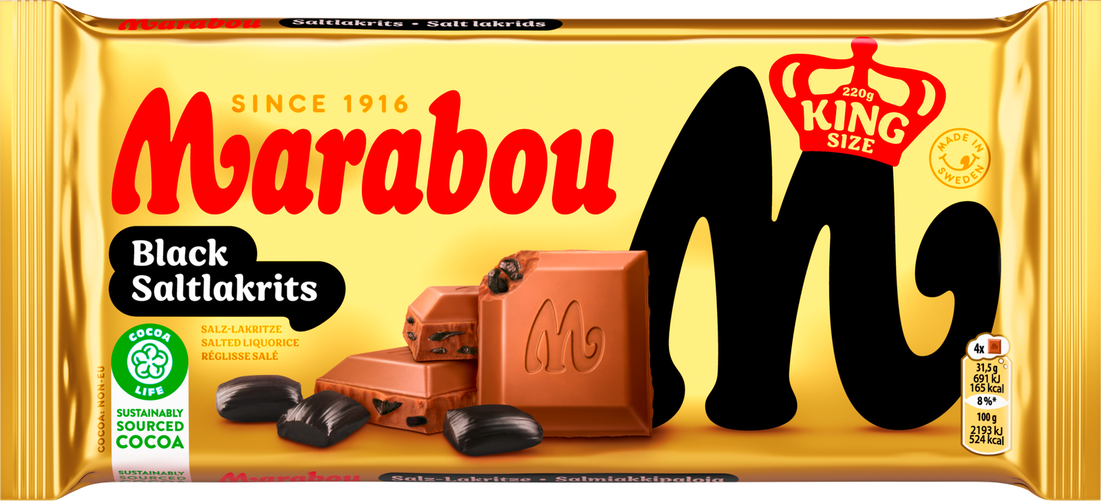 Marabou Tafel Salzlakrits 220g