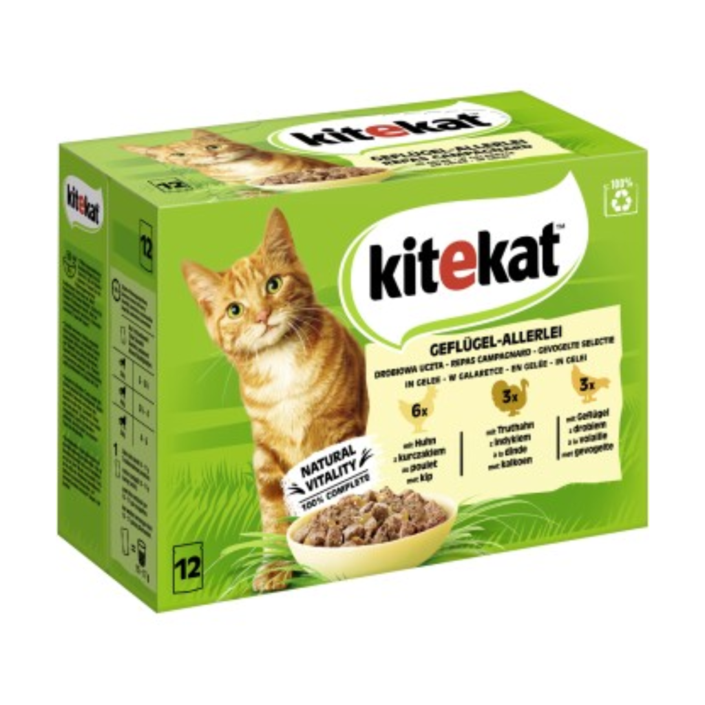 Kitekat Geflügel Allerlei in Gelee 12x85g