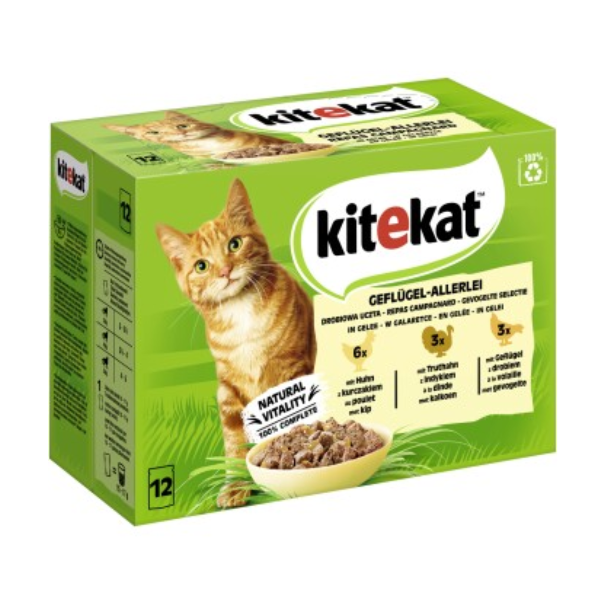 Kitekat Geflügel Allerlei in Gelee 12x85g