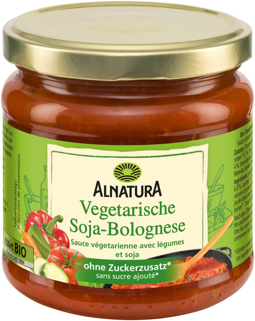 Bio Alnatura Vegetarische Soja Bolognese 350ml
