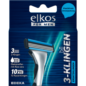 EDEKA elkos MEN 3-Klingen Rasiersystem Ersatzklingen 10ST